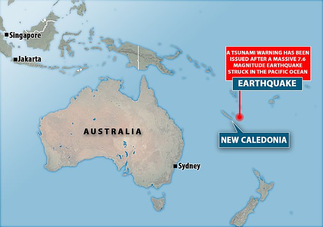 海啸预警！澳洲以东太平洋发生7.6级地震