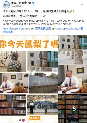 美加驻台办事处同日晒照片“挺台湾凤梨”，台政客扎堆感谢美国，加拿大却……